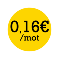 0.16€/mot